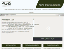 Tablet Screenshot of achs.edu.au